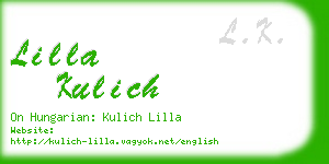 lilla kulich business card